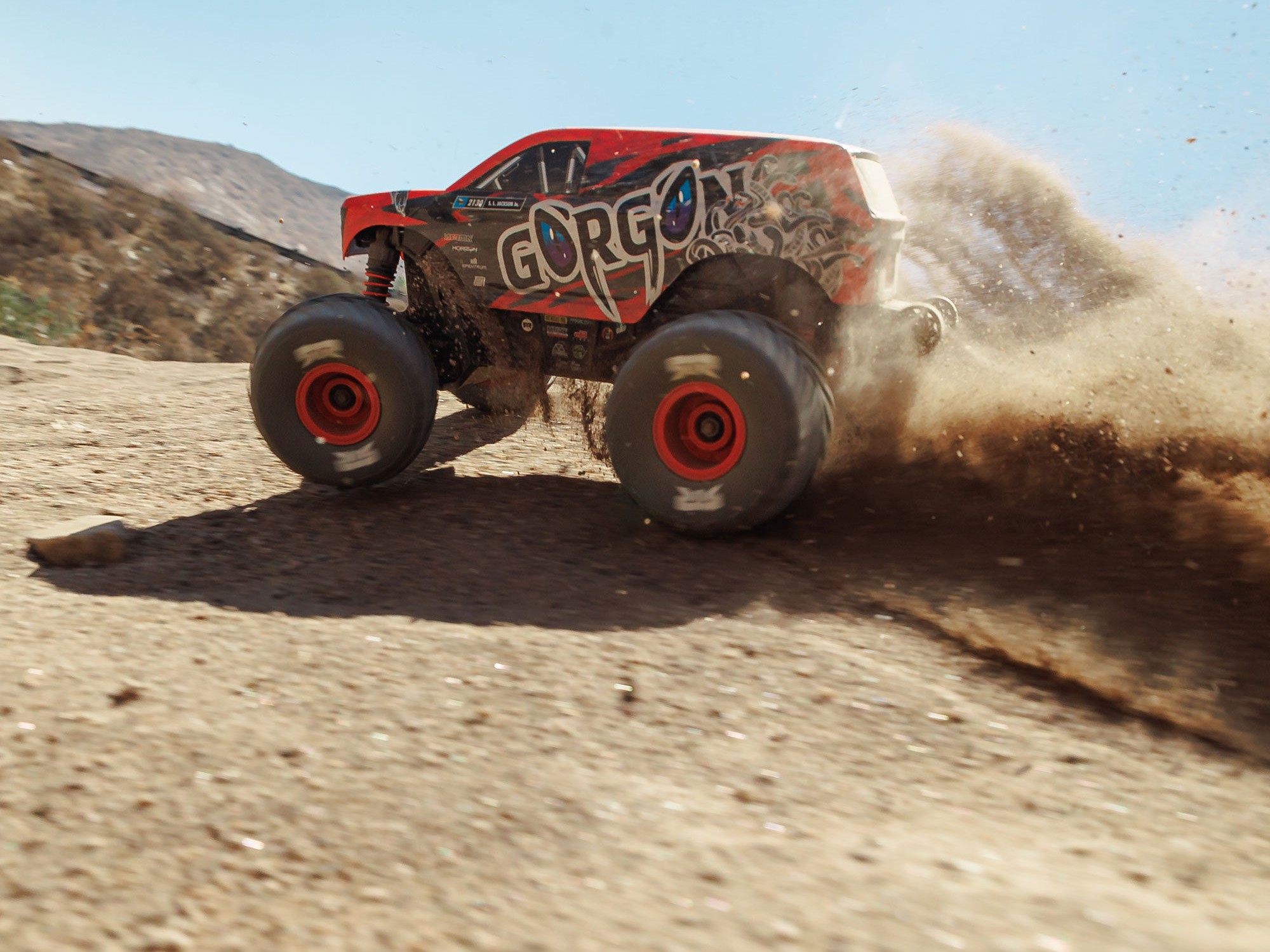 Arrma 1/16 GORGON GROM 4X4 RTR Brushed Monster Truck (Battery and Charger Included) Red C-ARA2130T2 - Image 18