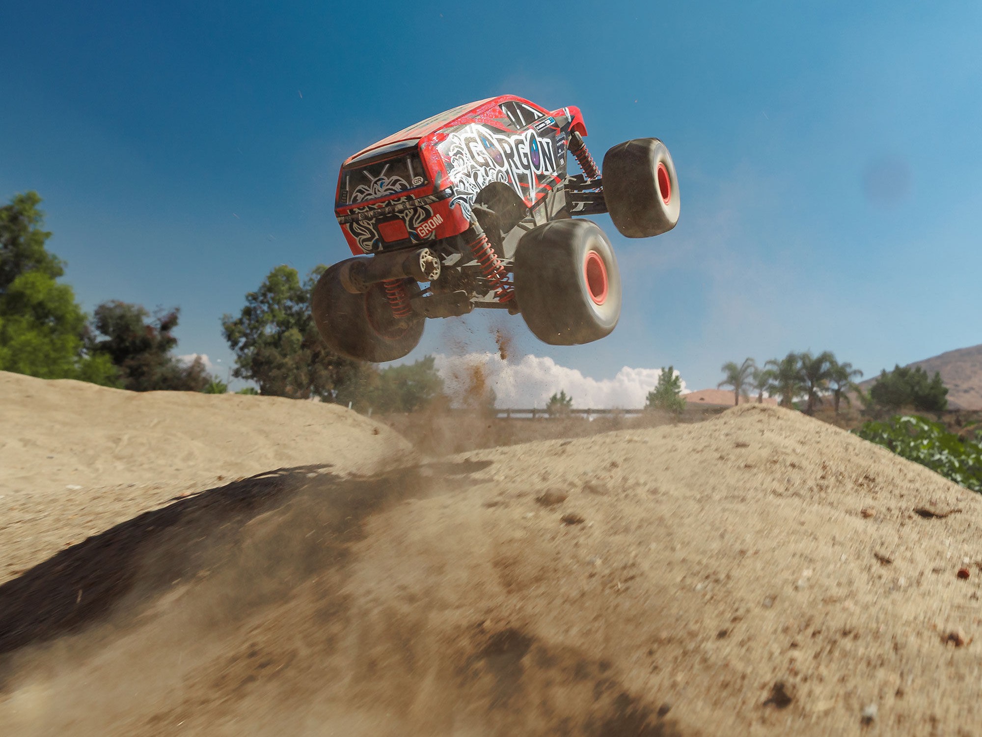 Arrma 1/16 GORGON GROM 4X4 RTR Brushed Monster Truck (Battery and Charger Included) Red C-ARA2130T2 - Image 16