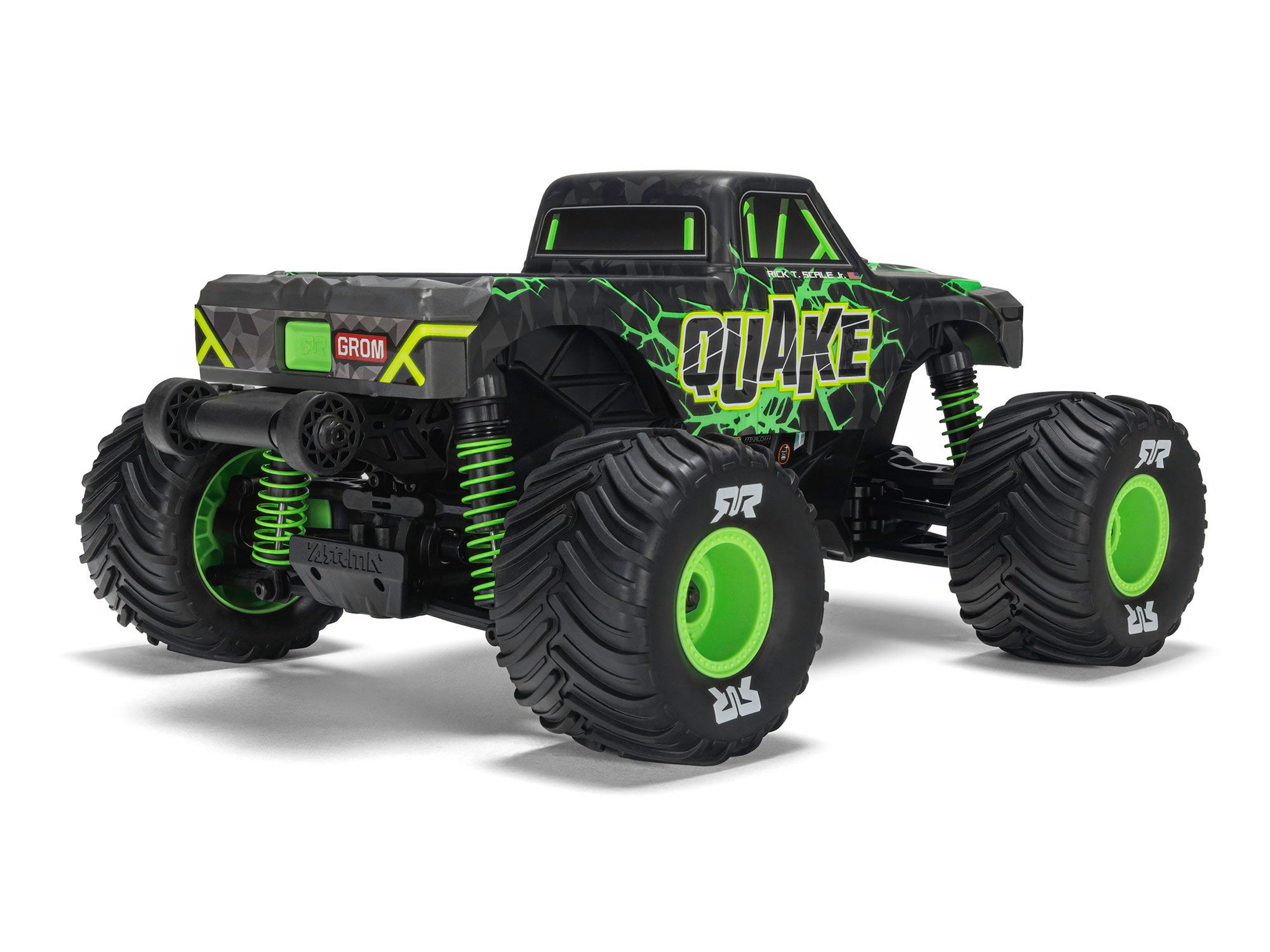 Arrma 1/16 QUAKE GROM 4X4 RTR Brushed Monster Truck (Battery and Charger Included) Green C-ARA2137T2 - Image 2