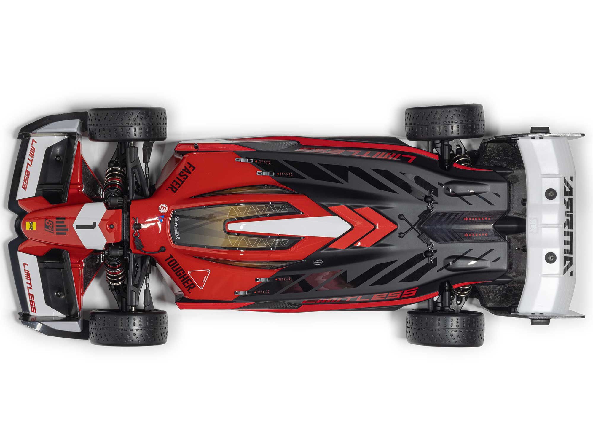 Arrma 1/7 LIMITLESS 8S AVC 4X4 RTR BLX Street Speed, Red/Black C-ARA7816T1 - Image 7