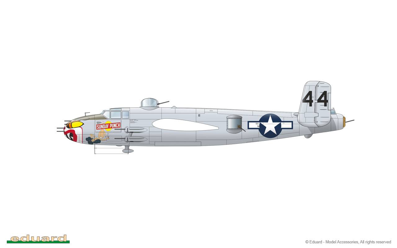 Eduard Gunn’s Bunny (B-25J Mitchell) Limited Edition (1/72) EDK2139 - Image 3