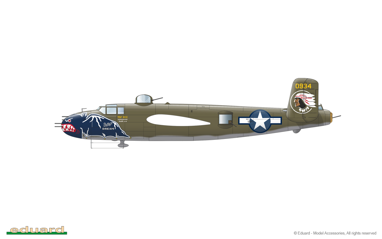 Eduard Gunn’s Bunny (B-25J Mitchell) Limited Edition (1/72) EDK2139 - Image 2