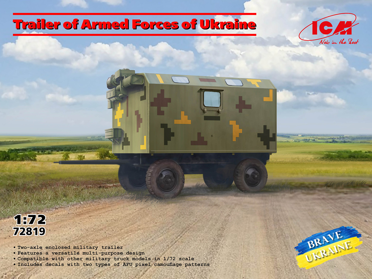 ICM Military Trailer of the Armed Forces of Ukraine 1:72 ICM72819