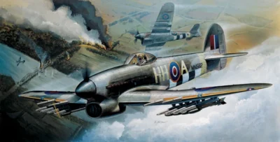 Academy 1:72 British RAF Spitfire Mk XIVc Fighter Aircraft    12484