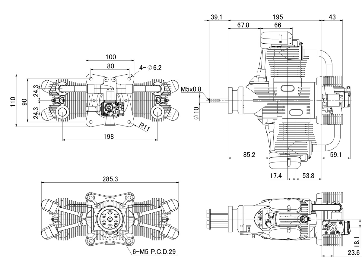 SAT100FGTS Dimensions