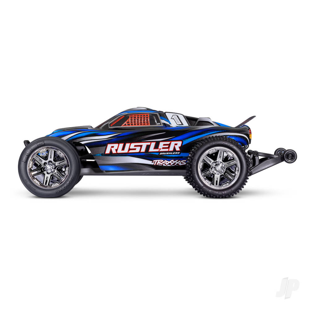 Traxxas Rustler HD BL-2S 1:10 Electric 2WD RTR Stadium Truck - Blue TRX37354-4-BLUE - Image 3