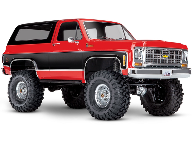 Traxxas TRX-4 1979 Chevy Blazer 1:10 4x4 Electric Crawler Clipless Body - Red TRX82276-4-RED