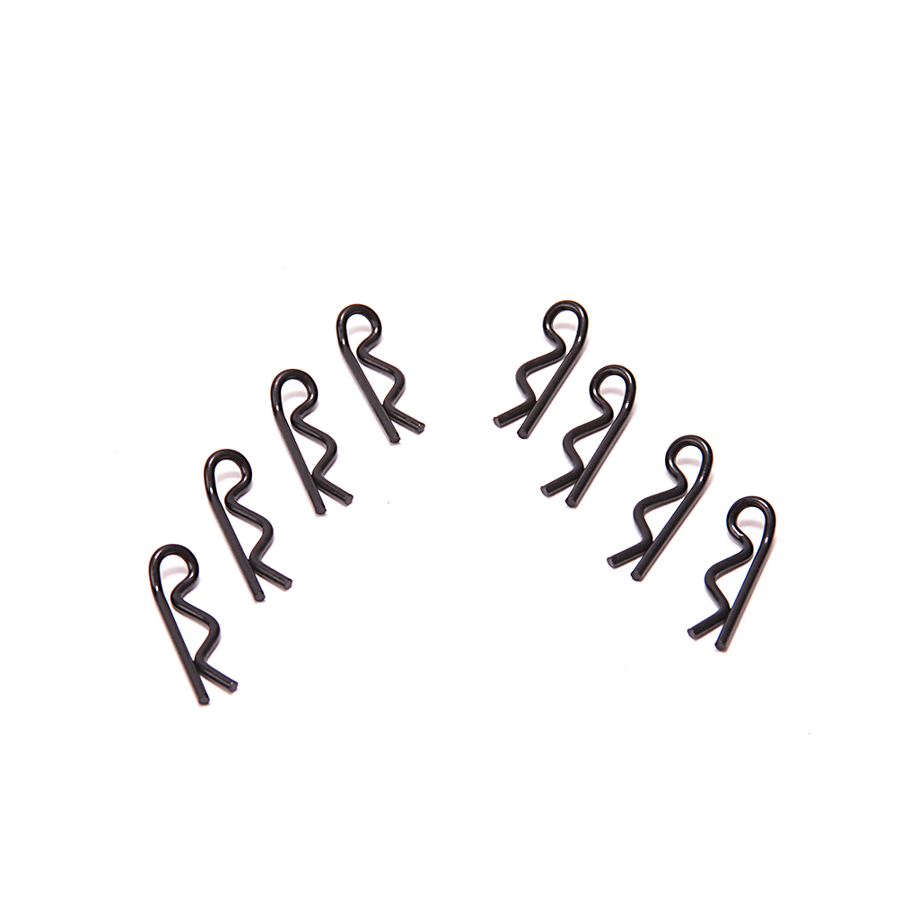 Aerox Handed Body Clips Black pk8 AX034