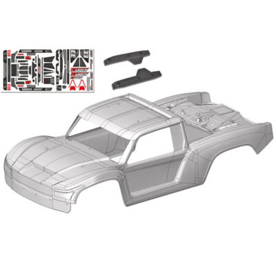 CORALLY POLYCARBONATE BODY SHIROI CLEAR CUT + DECALS 1 PC C-00180-1252