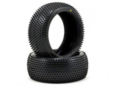 Schumacher 1/8th Mini Pin Tyre Yellow Pair   U6723