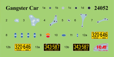 ICM Ford Model A Gangster Car 1:24 ICM24052