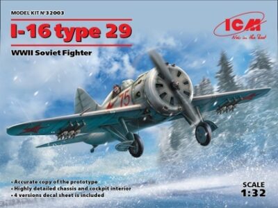 ICM I-16 Type 29, WWII Soviet Fighter Plane 1:32 ICM32003