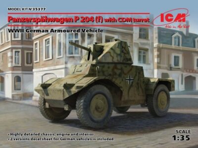 ICM Panzerspähwagen P 204 (f) with CDM Turret, WWII German Armoured Vehicle 1:35 ICM35377