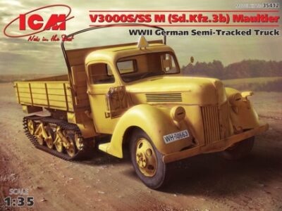 ICM V3000S/SS M (Sd.Kfz.3b) Maultier, WWII German Semi-Tracked Truck 1:35 ICM35412