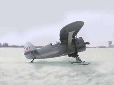 ICM I-153, WWII Soviet Biplane Fighter (Winter Version) 1:48 ICM48096