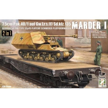 Zimi Model Marder I 7.5cm Pak.40/1 auf Gw.Lr.s.(f) Sd.kfz.135 2 in 1 kit 1:35 ZM35075