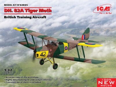 ICM D.H. 82A Tiger Moth, British Training Aircraft 1:32 ICM32035